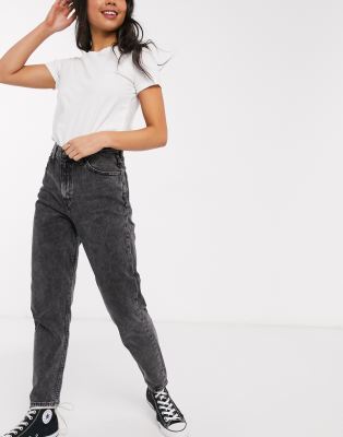 dark gray mom jeans