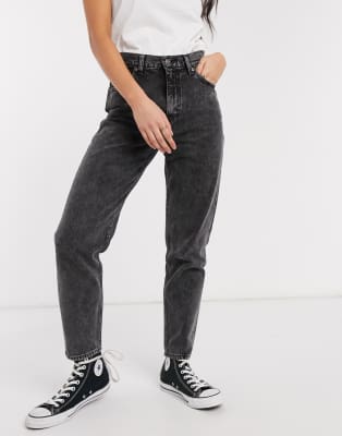 dark grey mom jeans