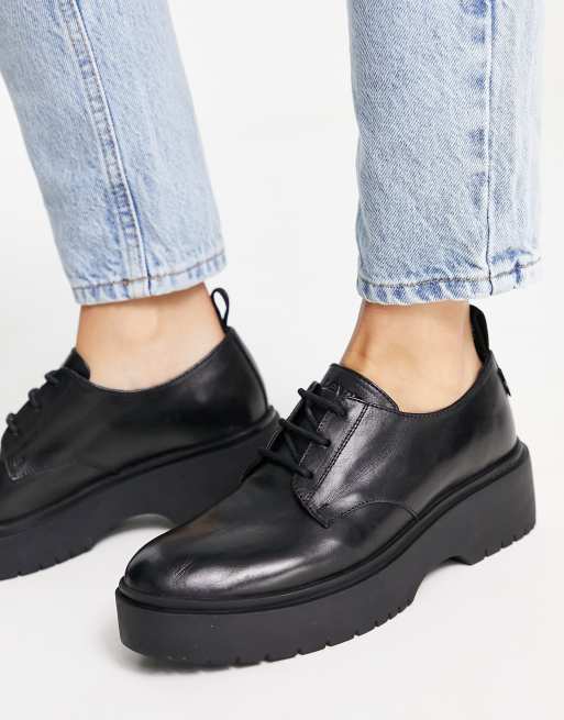 Levi's Bria chunky lace up shoes in black | ASOS