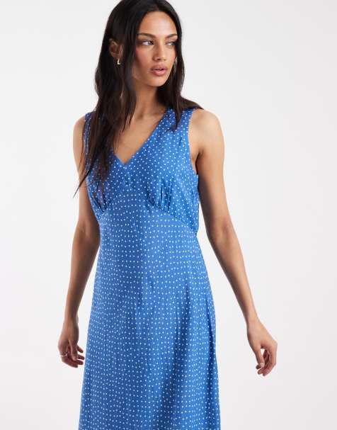 Levi's Brita Slipkleid mit kleinem Blumenmuster in Blau - view 1