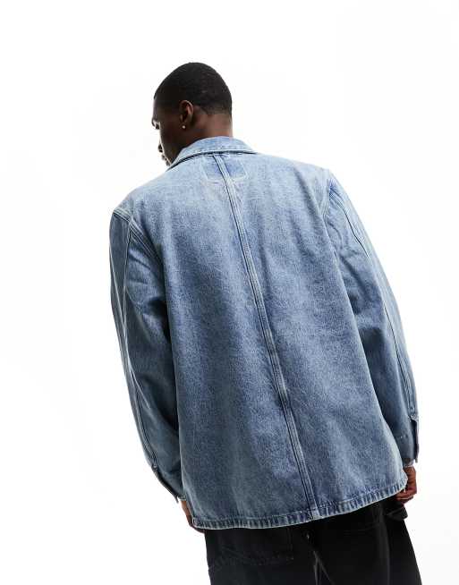 Levi's Broadway engineer denim jacket in light blue wash, 4 of 4
