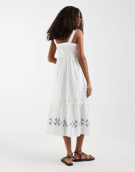 Levi's broderie anglaise printed maxi dress in white, 2 of 4