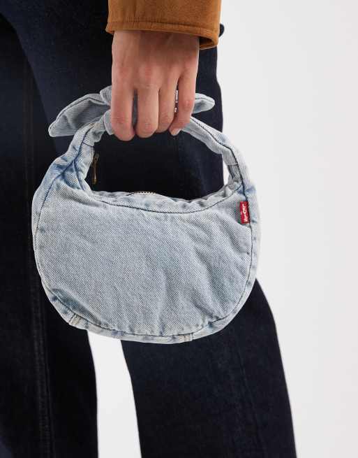 Levi's - Brooklyn - Borsa blu in denim con dettaglio annodato