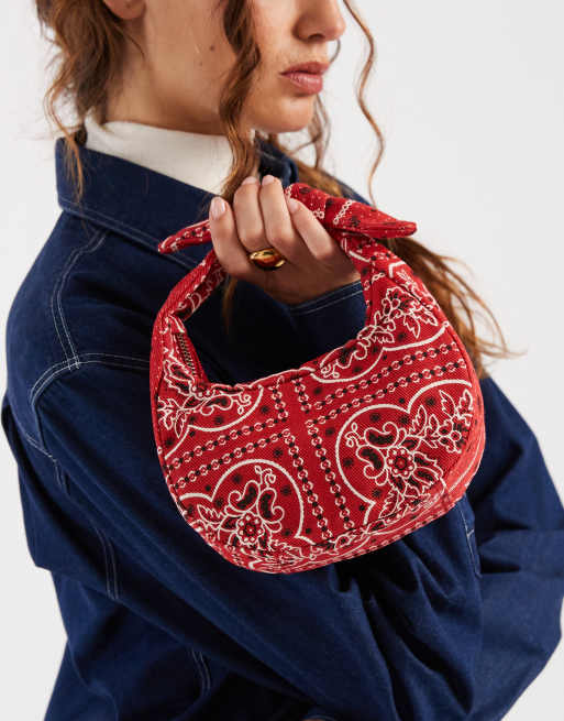 Levi's Brooklyn knot bandana print bag in red, 5 of 5