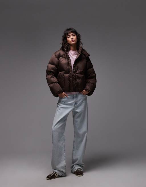 Levi's - Brun kort dynejakke i western-stil, 4 af 4