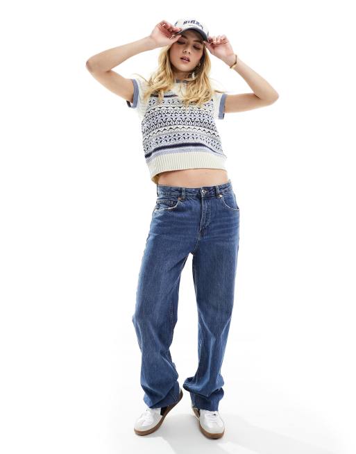 Levi's Brynn sweater vest in navy fairisle print, 2 of 4
