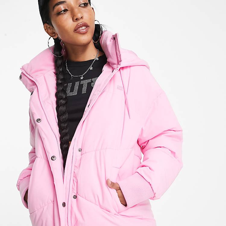 Levi's bubble hooded padded jacket in pink | ASOS Levi's bubble hooded padded jacket in pink | ASOS
