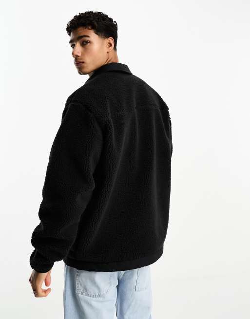 Levi s Buchanan borg overshirt in black