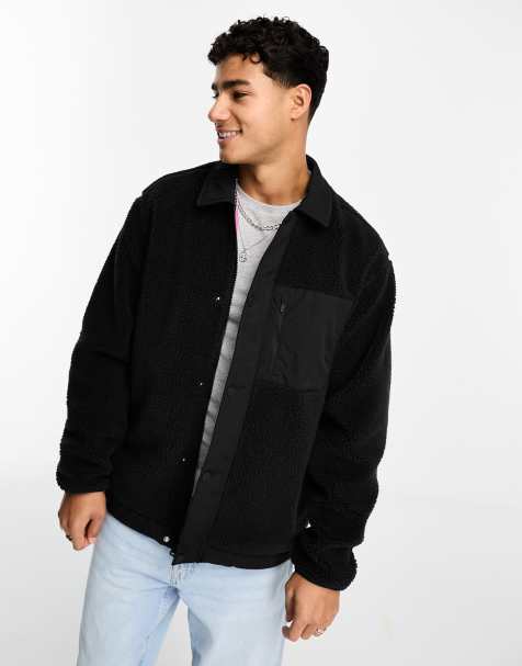 Levi's – Buchanan – Czarna koszula wierzchnia z kożuszka - view 1