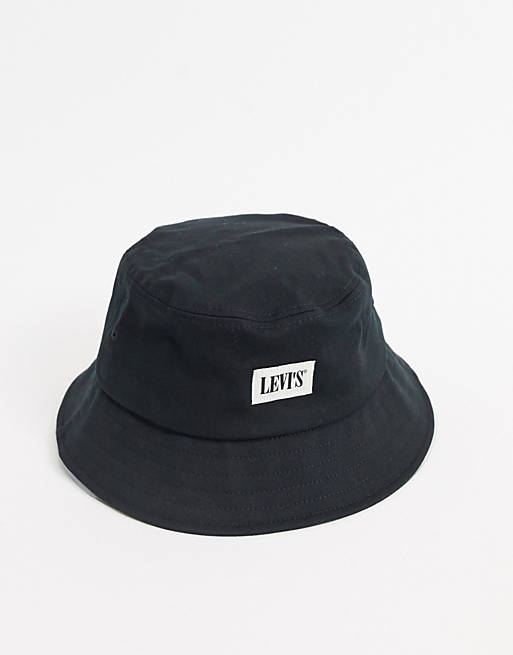 Levi's bucket hat in black with serif logo | ASOS