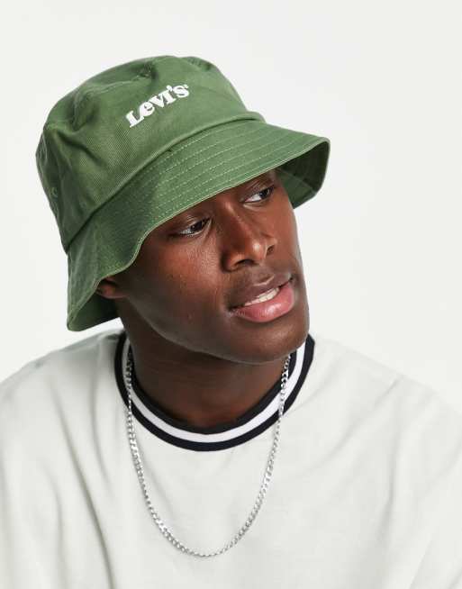 Levi's bucket hat in green with small logo | ASOS