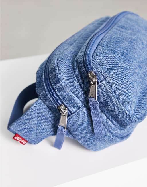 Levi's bum bag in denim blue with poster logo