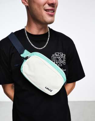 Levi's bum bag in green and white with small logo