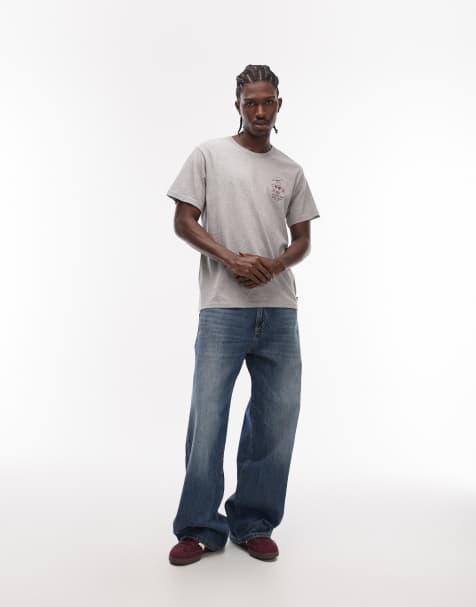 Levi's burger & fries graphic t-shirt in grey marl - view 1
