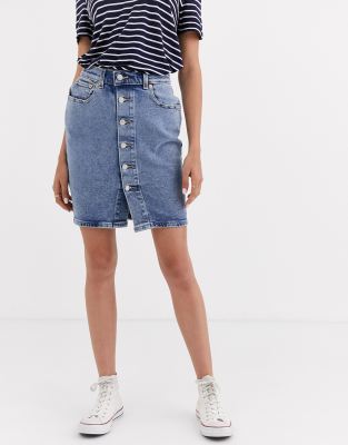 Levi's button through mom skirt | ASOS