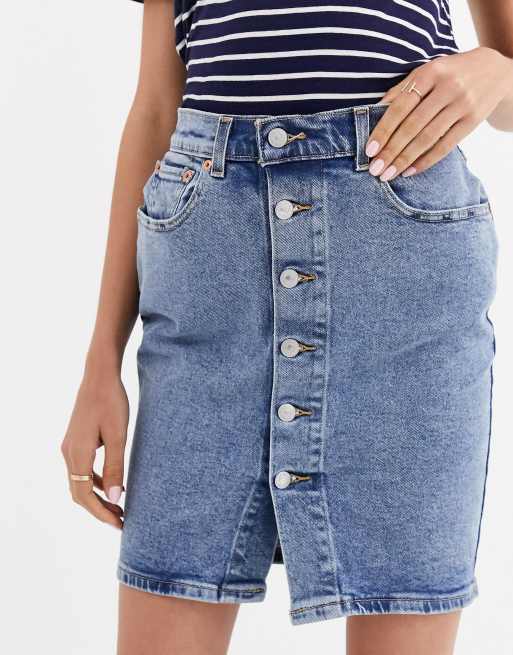 Levis button best sale thru mom skirt