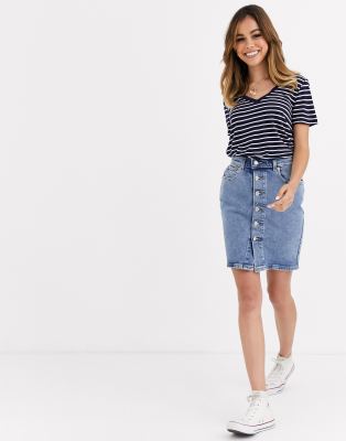 levi's button thru mom skirt