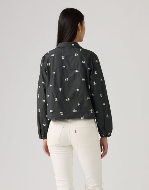 Levi's - Calista - Chemise à fleurs avec col à volants - Noir, 4 de 4