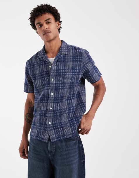 Levi's camicia a quadri blu scuro - view 1