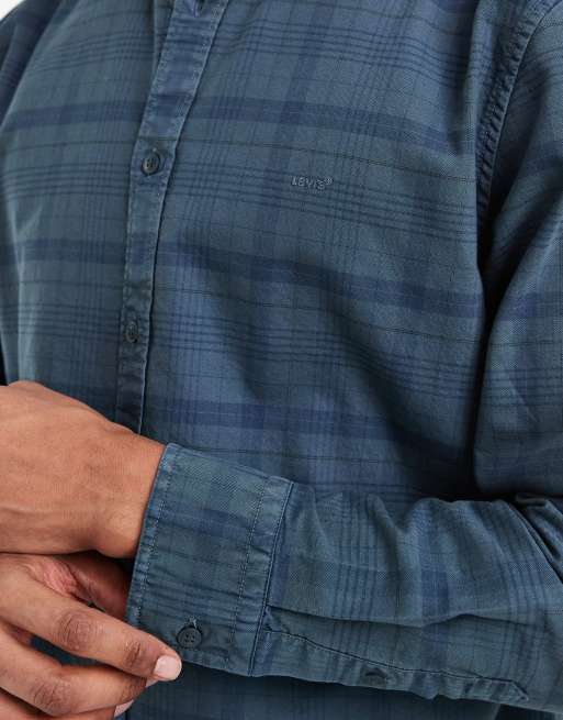 Levi's - camisa a cuadros azul con botones, 5 de 5
