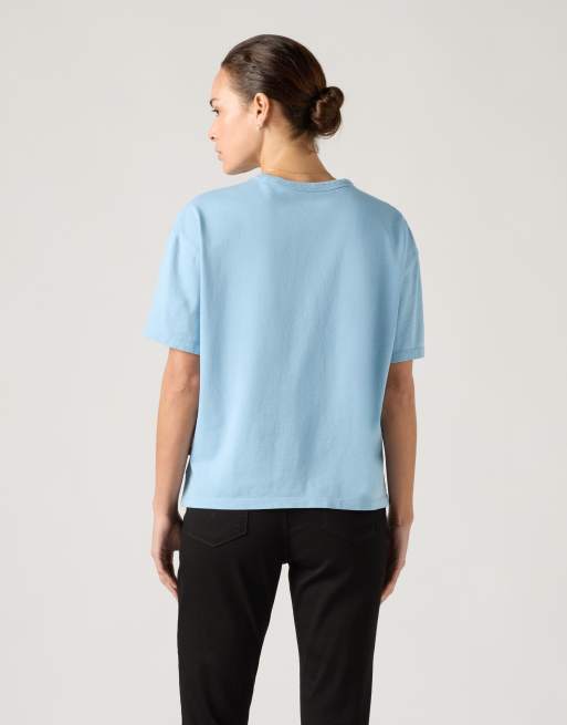 Levi's - Camiseta azul con estampado gráfico de estilo vintage, 2 de 4