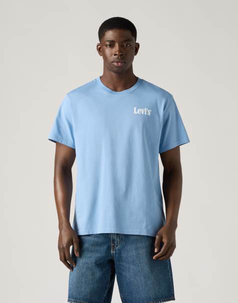 Levi's - Camiseta azul y blanca holgada de algodón - view 1