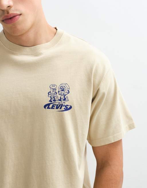 Levi's - Camiseta beis con estampado gráfico en la espalda, 4 de 5