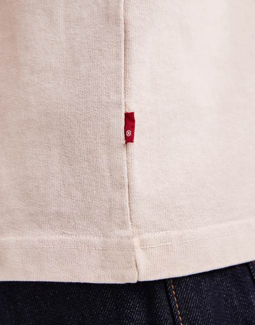 Levi's - Camiseta color piedra de corte suelto de tejido grueso, 3 de 5