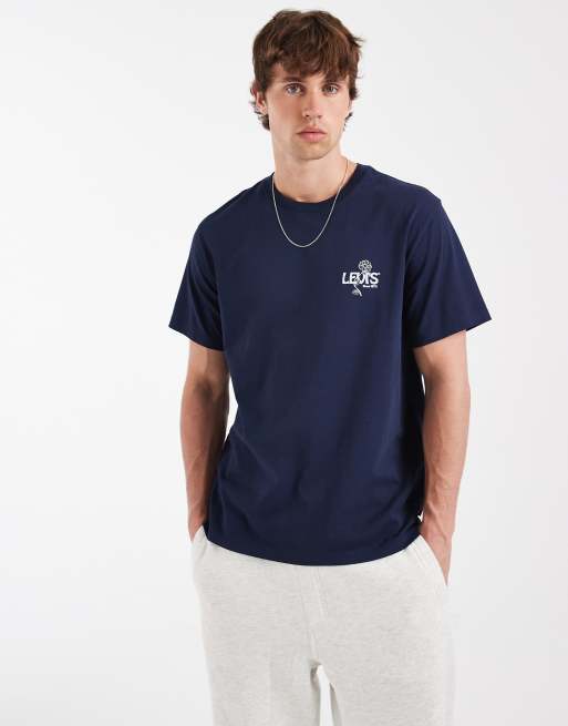 Levi's - camiseta gráfica holgada con estampado en la espalda en azul marino, 5 de 5