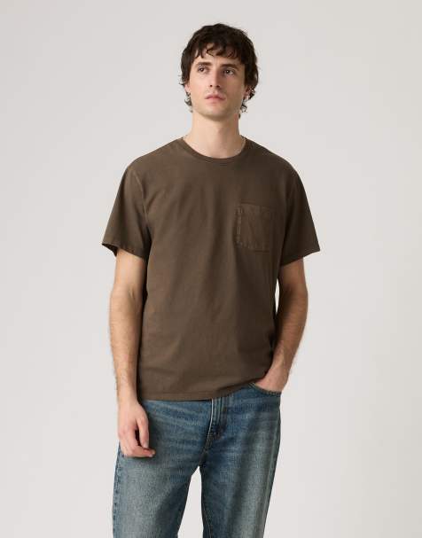 Levi's - Camiseta marrón básica con bolsillo - view 1