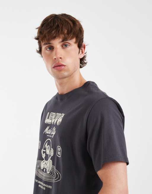 Levi's - camiseta negra con estampado gráfico, 5 de 5