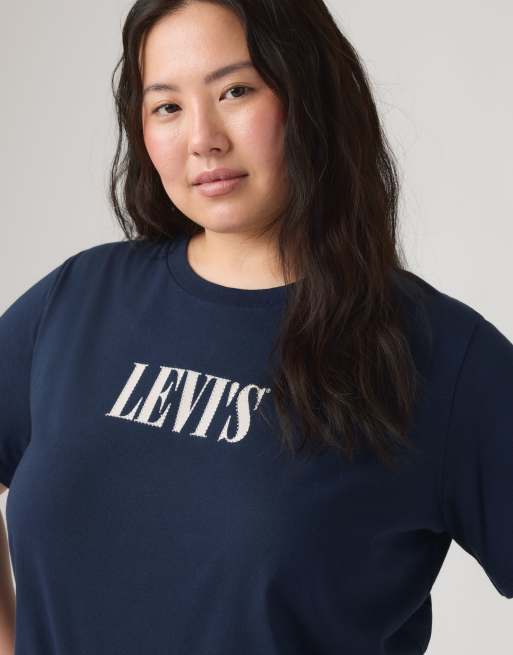 Levi's - camiseta perfecta (tallas grandes) en azul, 3 de 4