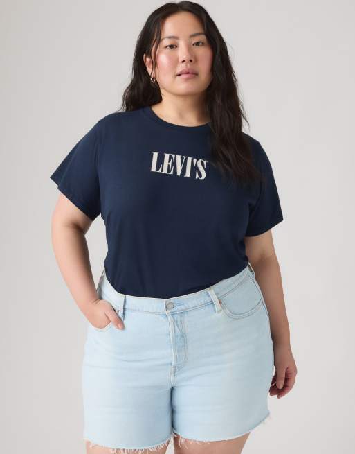 Levi's - camiseta perfecta (tallas grandes) en azul, 4 de 4