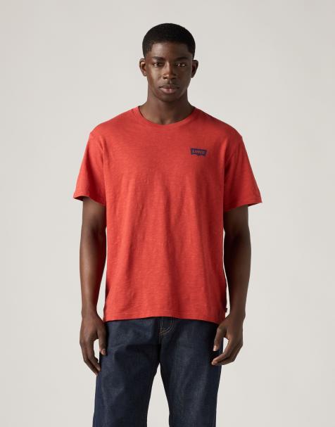 Levi's - Camiseta rojo luminoso holgada de algodón - view 1