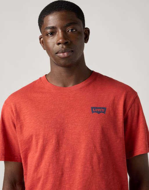 Levi's - Camiseta rojo luminoso holgada de algodón, 2 de 4
