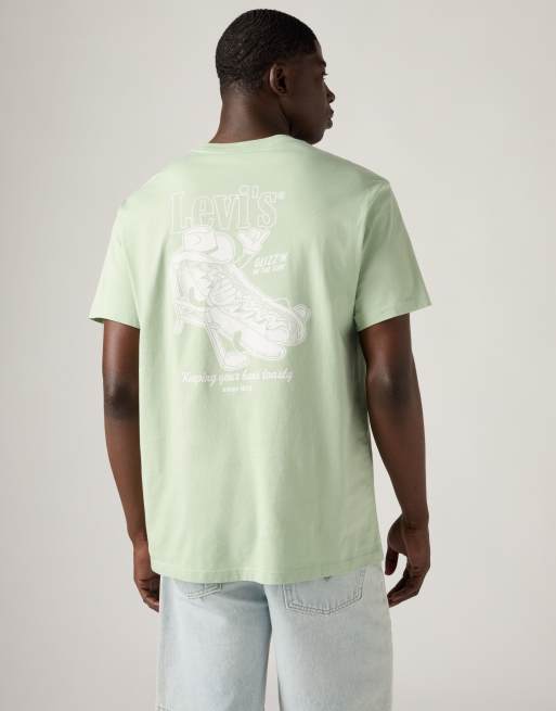 Levi's - Camiseta verde pálido holgada de algodón, 4 de 4