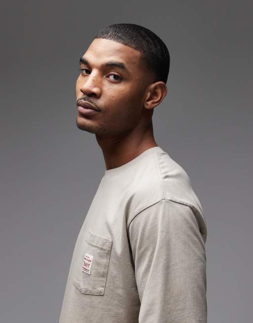 Levi's - camiseta Workwear con bolsillo en beige, 4 de 5