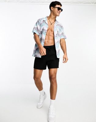 Levi's Camper short sleeve shirt in blue wave print - ASOS Price Checker