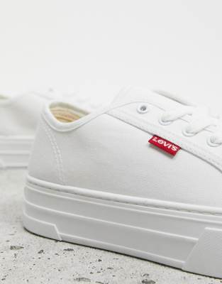 levis flatform trainers white