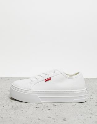 levis flatform trainers white