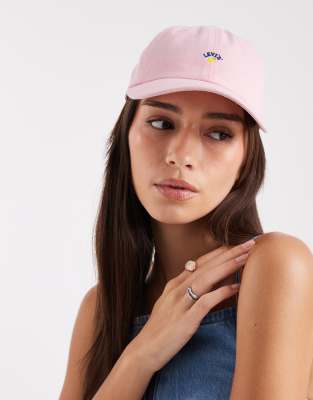 Levi's - Canvas-Kappe in Rosa mit Mini-Logo