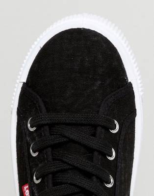 black levi's canvas shoes