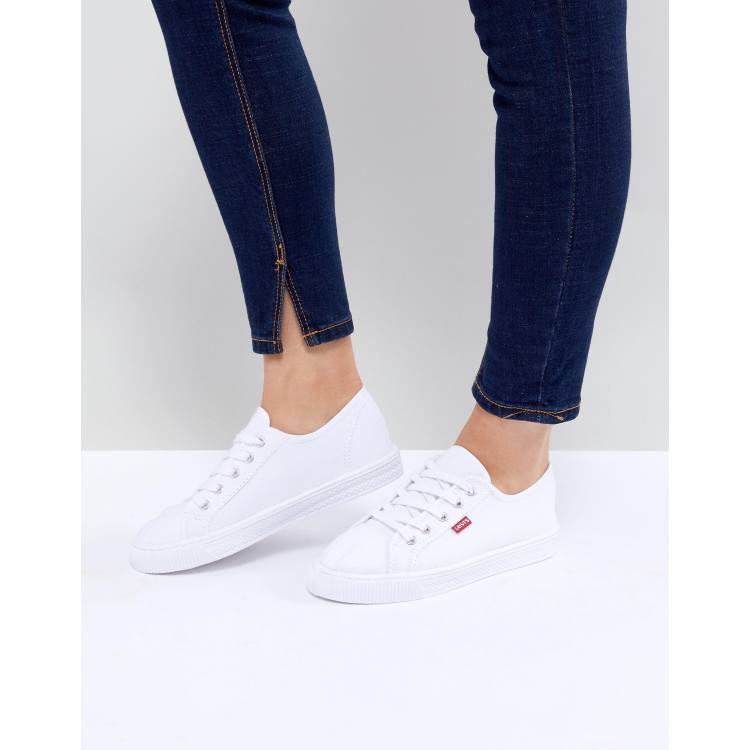 Levis white on sale canvas shoes