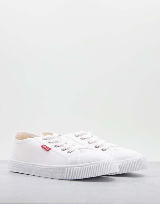 Levi's canvas shoe shop with red tab