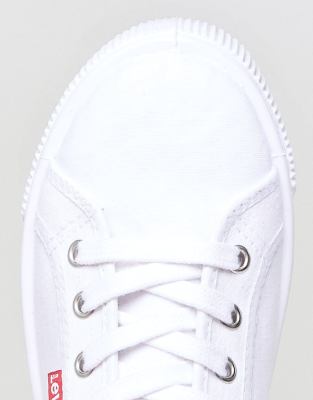 levi's canvas shoe with red tab