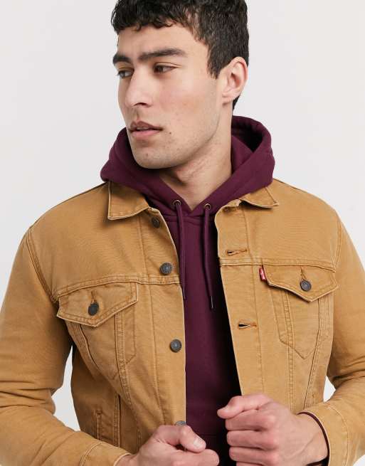 Levi's men's cotton outlet canvas laydown trucker jacket