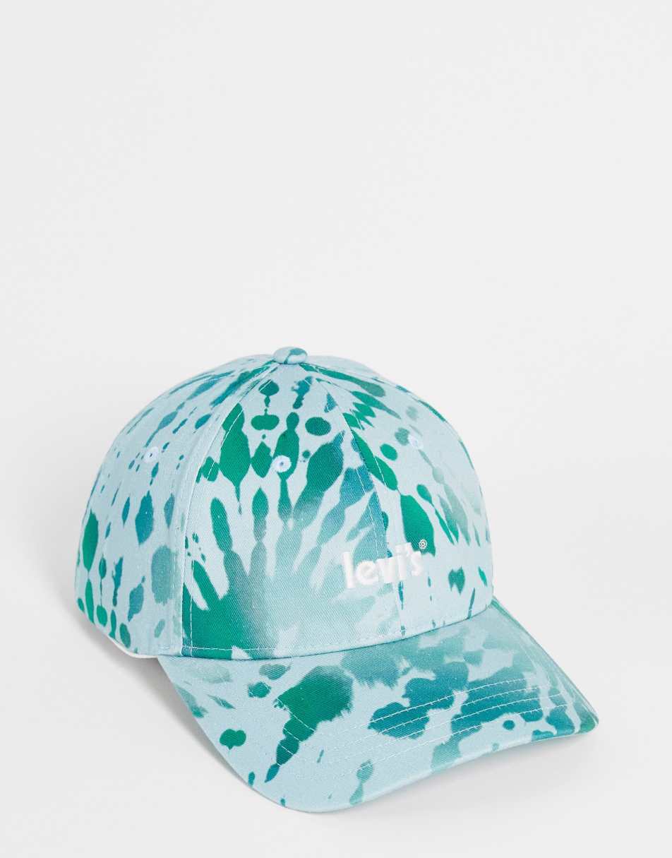 Levi's cap in blue tie dye with vintage logo