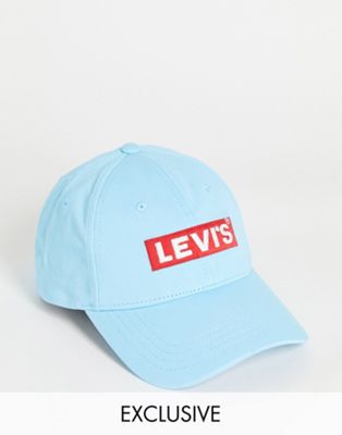Levi's cap in light blue with box tab logo exclusive to ASOS