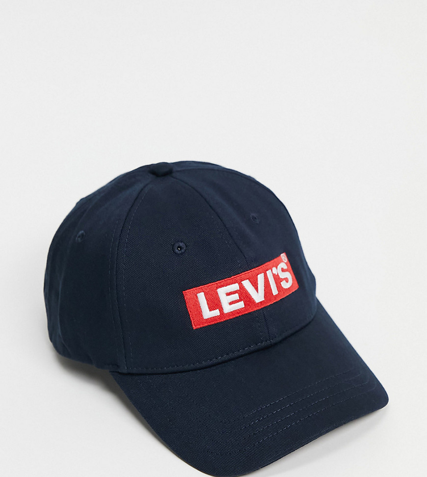 Levi's cap in navy with box tab logo exclusive to ASOS