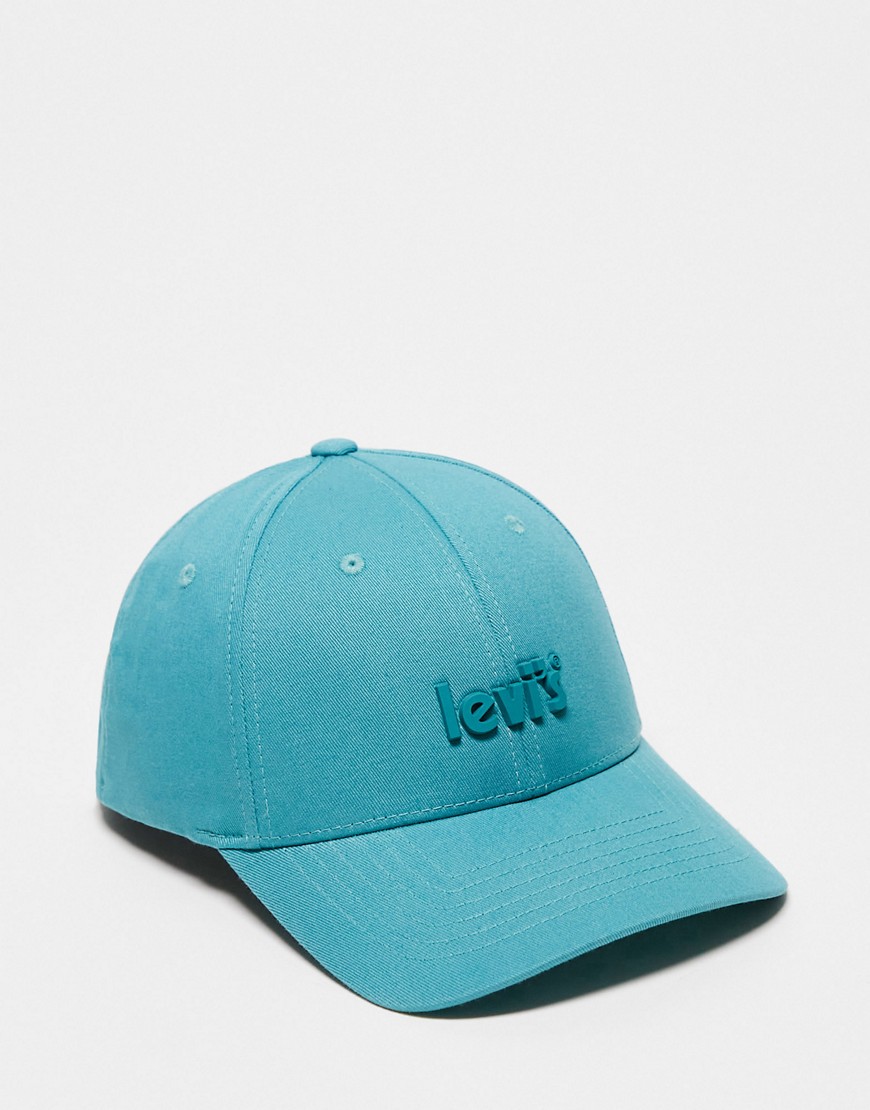 Levi’s cap in turquoise blue with poster logo